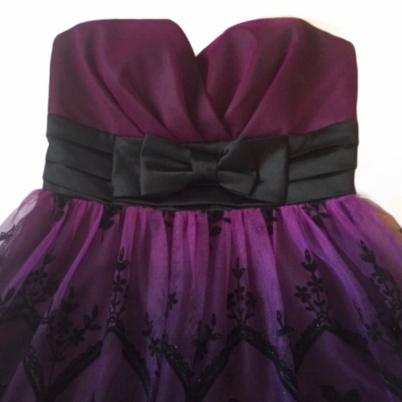 Trixxi Evening Dress Purple Size 3 - Picture 3 of 6